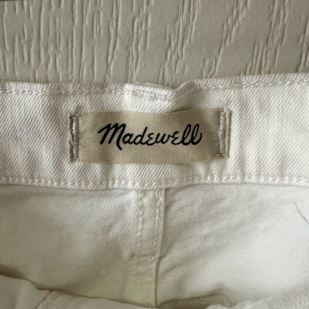 Madewell, vintage cropped, white jeans-size 30 - Picture 4 of 6